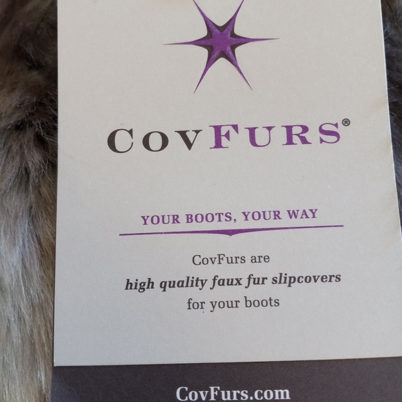 Boot covers faux fur chinchilla animal print 🐾 - Picture 3 of 3